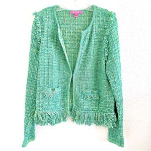 Lilly Pulitzer Green Tweed Blazer